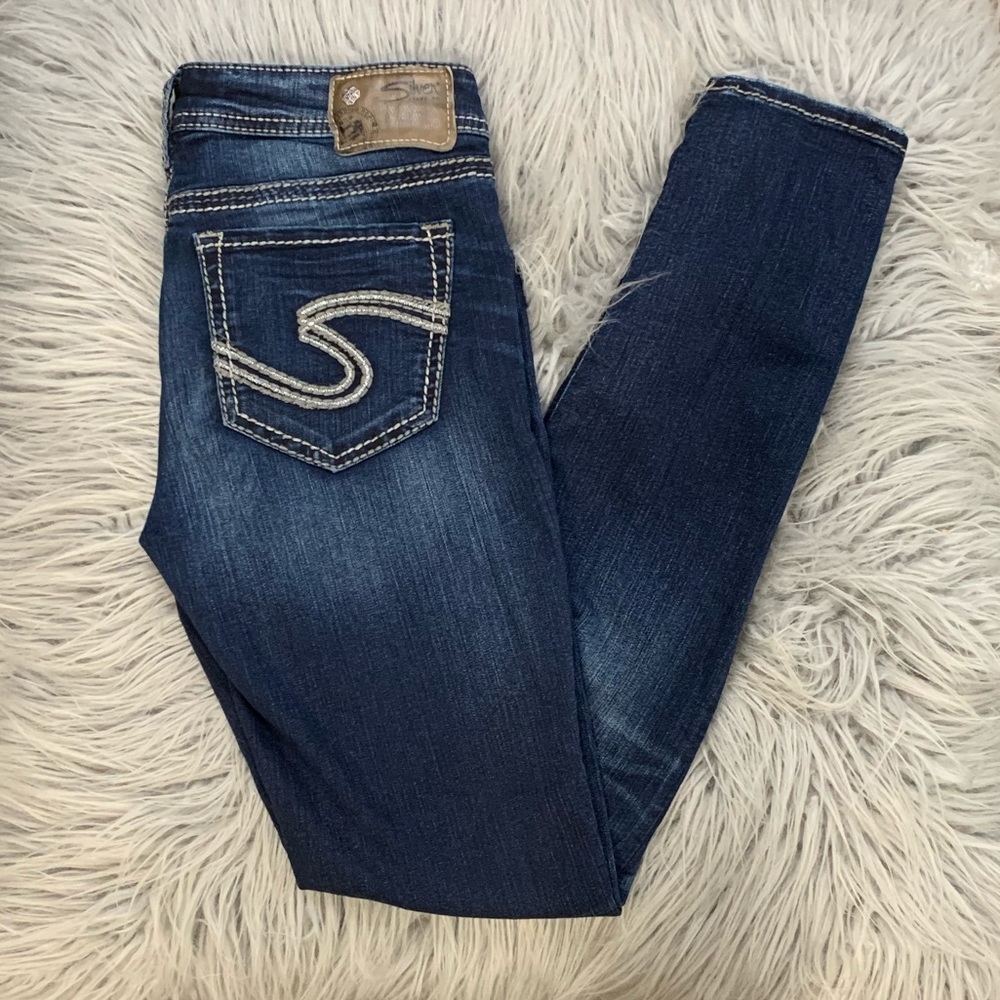 Sliver Mid Supper Skinny Jeans